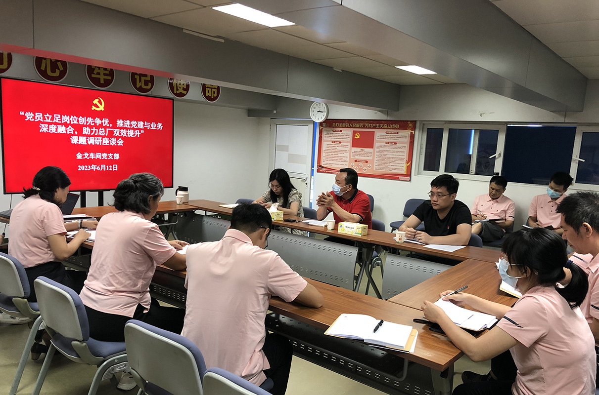 党建引领谱新篇，凝心聚力促发展——总厂党委书记许镇江到金戈车间党支部开展调研座谈